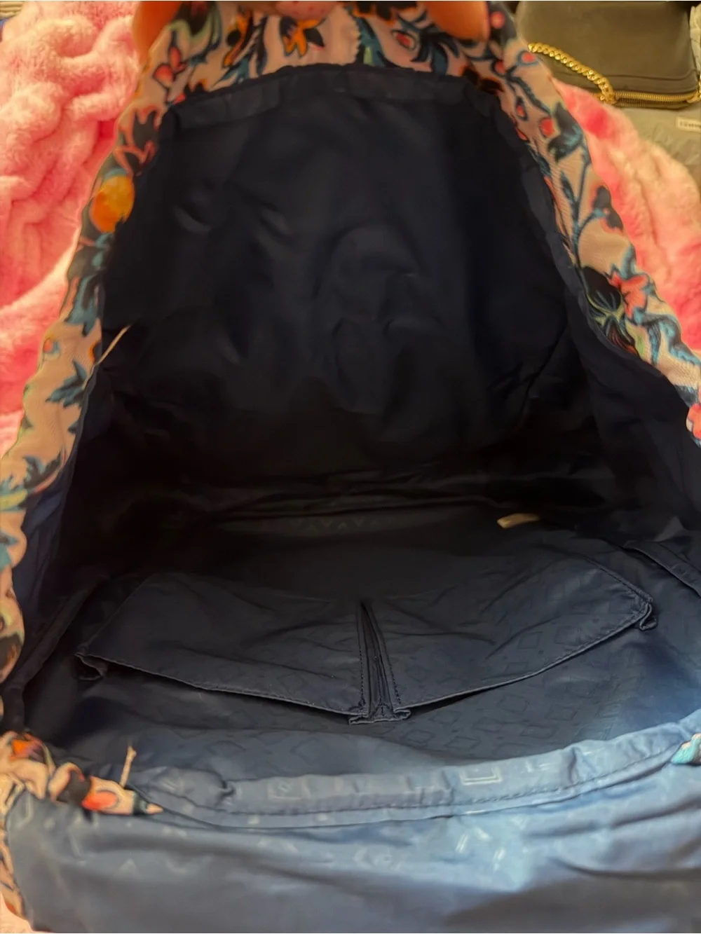 Vera Bradley Floral Backpack - Teal, Pink & Yellow